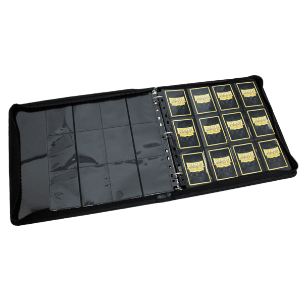 dragon shield album zipster XL 12 pocket ashen white open