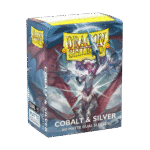 dragon shield cobalt & silver 100 matte dual sleeves