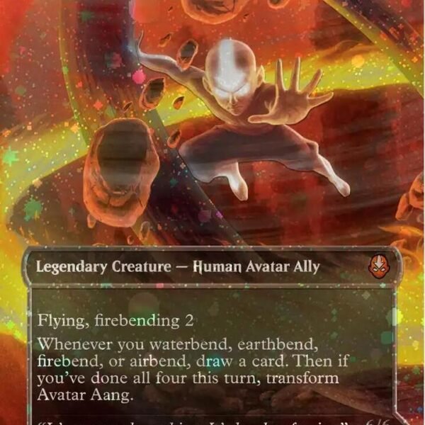 avatar aang card from MTG Avatar collectors booster box