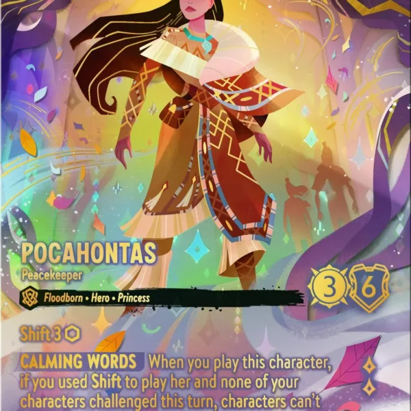 enchanted pocahontas lorcana winterspell tcg