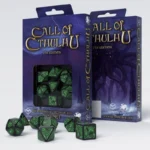 call of cthulhu dice set black and light green