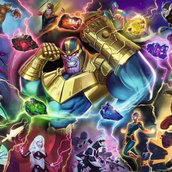 marvel thanos puzzle 1000 pieces completed
