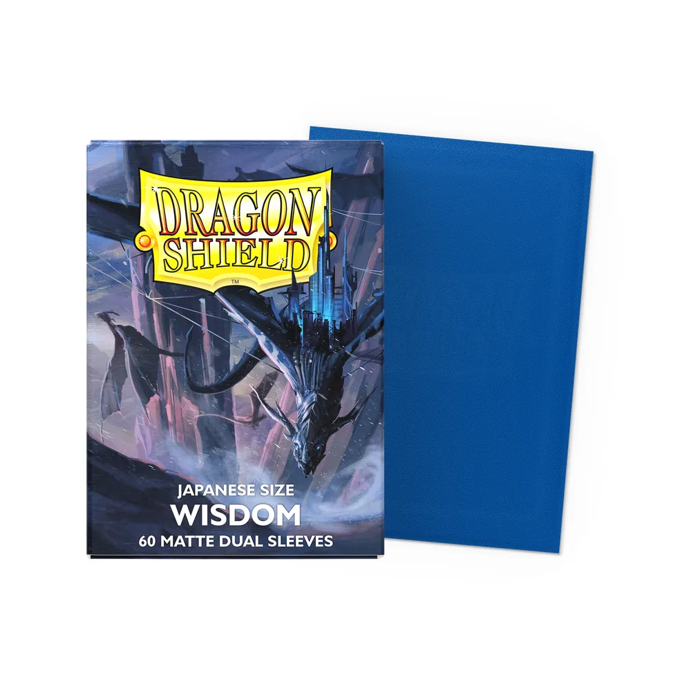 dragon-shield-japanese-matte-dual-wisdom-sleeves-60 Dragon Shield - Matte Dual Wisdom Sleeves - Japanese Size (60) - Image 1