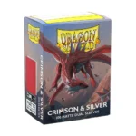 Dragon Shield - Matte Dual Crimson & Silver Sleeves - Standard Size (100) - Image 3
