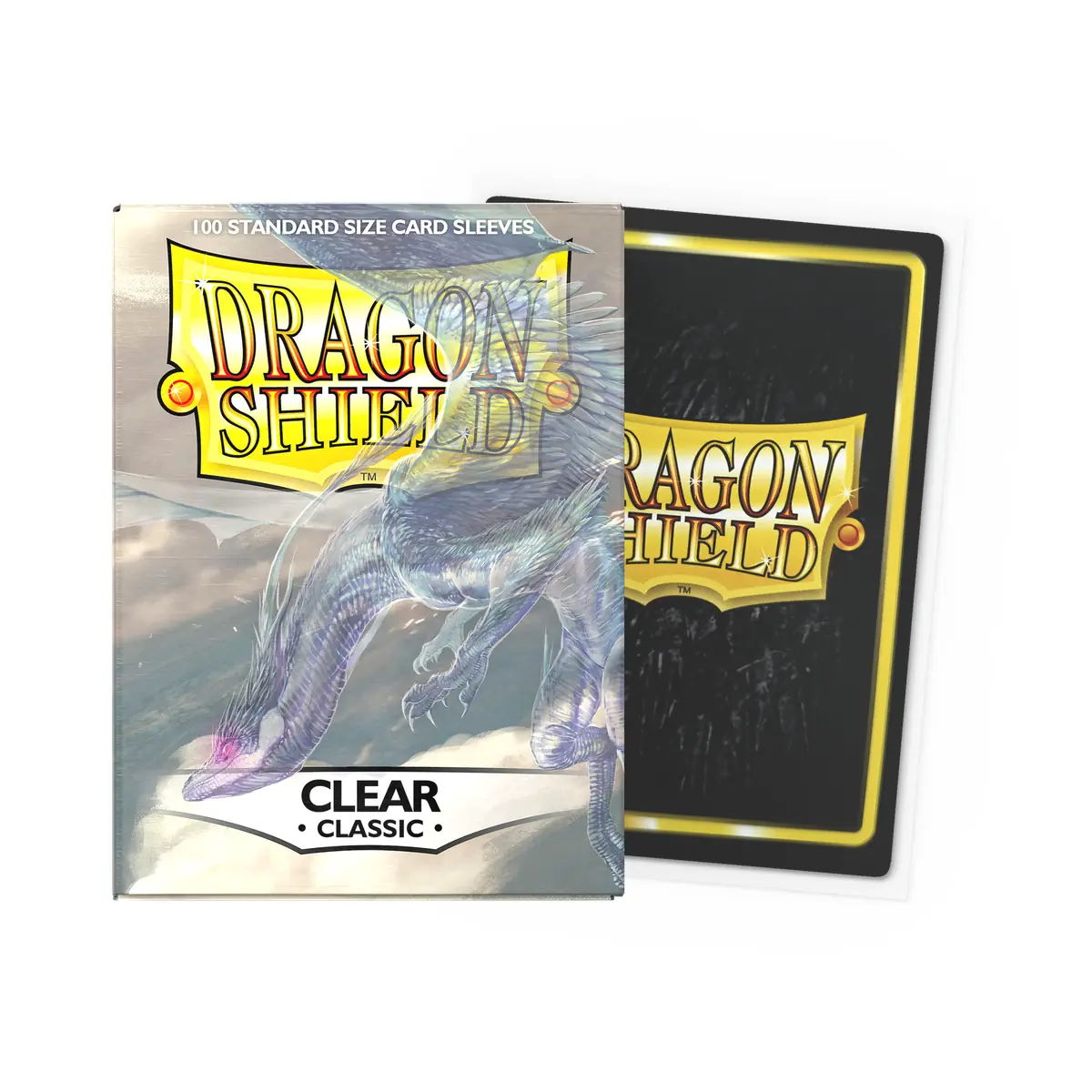 dragon-shield-standard-classic-clear-sleeves-100ct Dragon Shield Standard Classic Clear Sleeves (100ct) - Image 1
