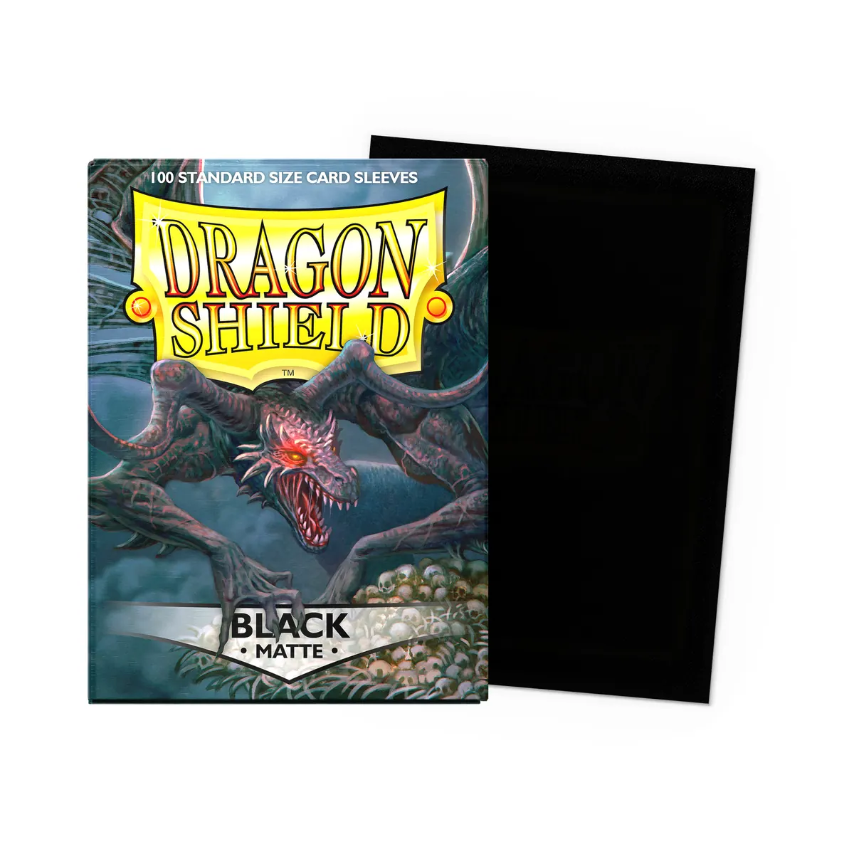 dragon-shield-standard-matte-black-sleeves-100ct Dragon Shield Standard Matte Black Sleeves (100ct) - Image 1