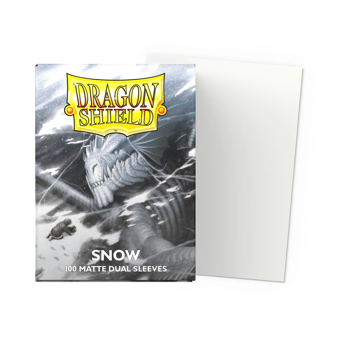 dragon-shield-standard-matte-dual-snow-sleeves-100ct Dragon Shield Standard Matte Dual Snow Sleeves (100ct) - Image 1